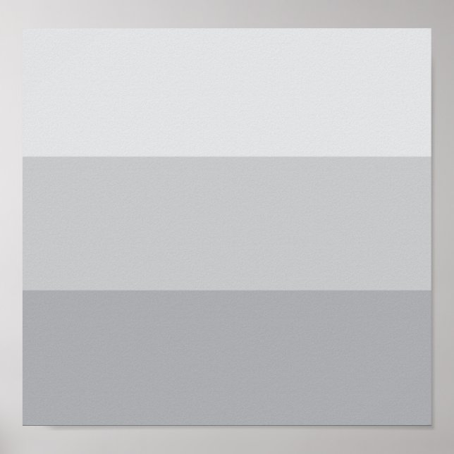 Silver Grått Stripe Poster (Framsidan)