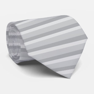 Silver Grått Stripe Slips
