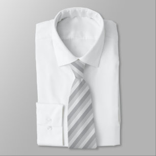 Silver Grått Stripe Slips