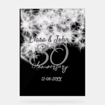 Silver grått svart 30:e bröllop-årsdagen glitter