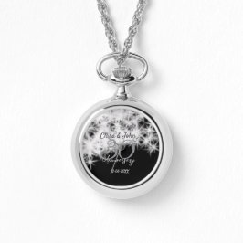 Silver grått svart 30:e bröllop-årsdagen glitter armbandsur