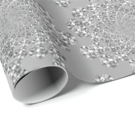 Silver Grått Swarovski Crystals Spiral Diamond Presentpapper