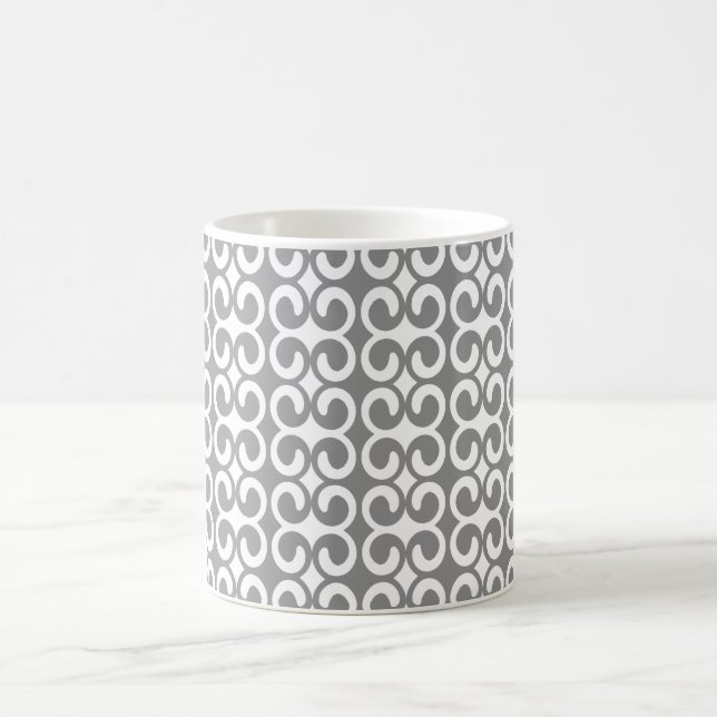 Silver Grått Unik Mönster Kaffemugg (Center)