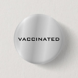 Silver Grått Vaccinerad koronaviruspandemi Knapp