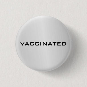 Silver Grått Vaccinerad koronaviruspandemi Knapp