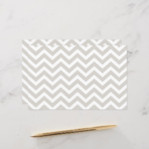 Silver Grått & White Chevron Bröllop Cardstock