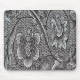 Silver Grått Woven Mönster Musmatta