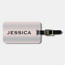 Silver-gray brushed aluminum texture bagagebricka