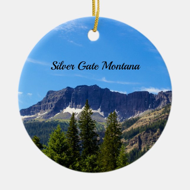 Silver Grind Montana Ceramic Ornament (Framsidan)