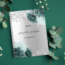 Silver grönt blommigt elegant glamoral