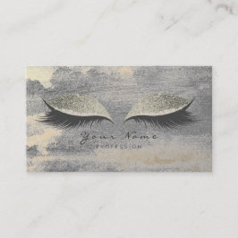 Silver Grungy Lash Guld Cement-avtalskort Visitkort