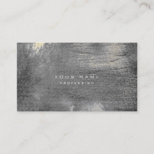 Silver Grungy Monochrom Cement Wall Grått Guld Sep Visitkort