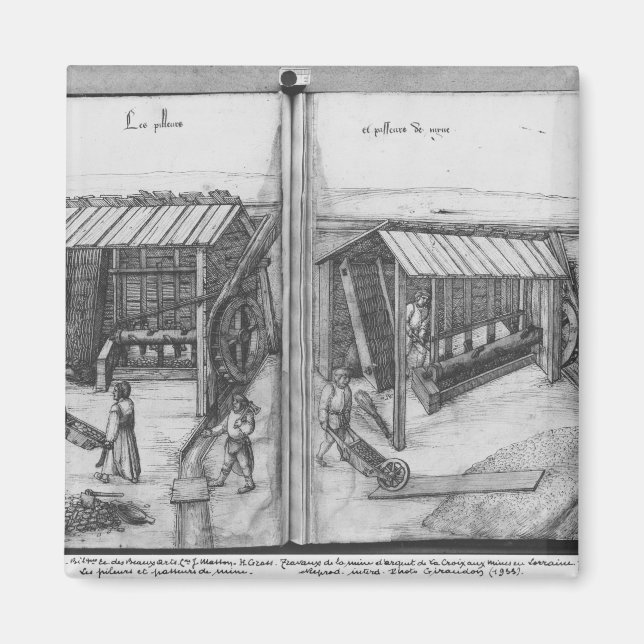 Silver gruva i La Croix-aux-Mines, Lorraine Magnet (Framsidan)