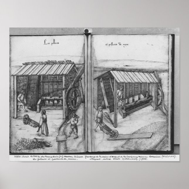 Silver gruva i La Croix-aux-Mines, Lorraine Poster (Framsidan)