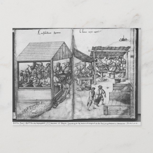 Silver gruva i La Croix-aux-Mines, Lorraine Vykort (Framsida)