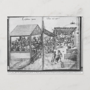 Silver gruva i La Croix-aux-Mines, Lorraine Vykort