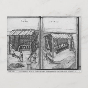 Silver gruva i La Croix-aux-Mines, Lorraine Vykort