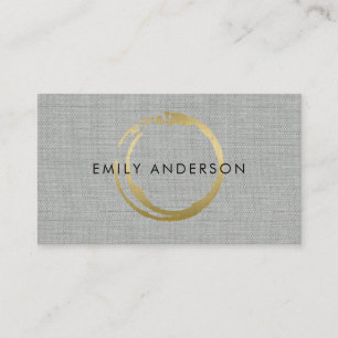 SILVER GULD BRUSH STROKE STAIN CIRCLE MARK LOGOTYP VISITKORT