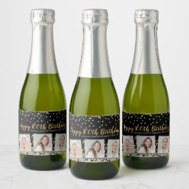 Silver Guld Confetti Photo Collage 100 Birthday