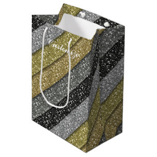 Silver & Guld, Glitter gift Bag