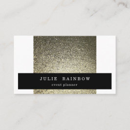 Silver Guld Glitter V3 Modern Trendig Händelseplan Visitkort