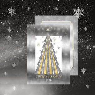 Silver Guld Julgran SNÖFLINGOR PARTY Inbjudningar