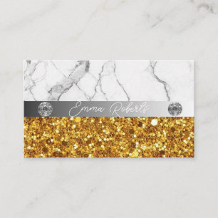 Silver Guld Marble Diamond Coach Affärskort Visitkort