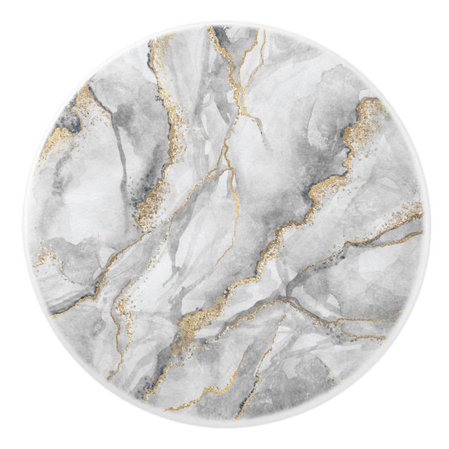 Silver Guld Marble Knopp (Framsidan)