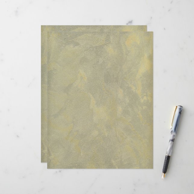 Silver Guld Metallisk Gips Scrapbook Pappersark (Fram/Back In Situ)