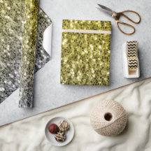 Silver guld mörka gnistor glitter ombre 