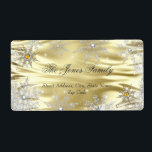 Silver Guld Winter Wonderland jul Helgdag Fraktsedel<br><div class="desc">Vita Silver Guld Metall,  Adressetiketter. Vita pärlor Silver-Gnistra-juvel,  snöflingor vintern under jord. Obs! Alla platta bilder,  de har inga riktiga juveler!</div>