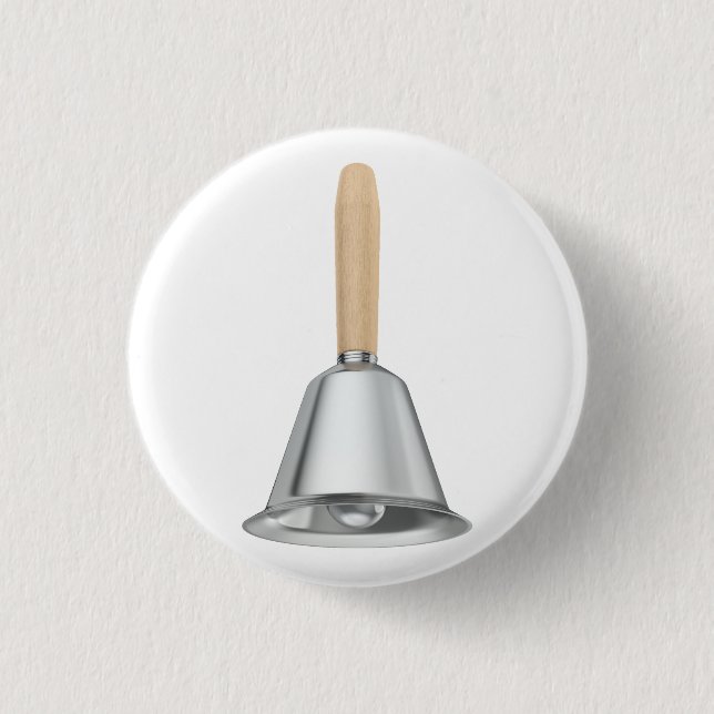 Silver handklocka med trähandtag knapp (Framsida)