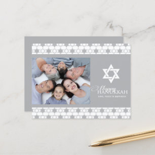 Silver Hanukkah-stjärnan David Mönster Modern Phot Helg Vykort