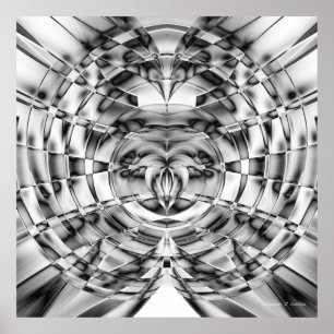 Silver Heart Poster