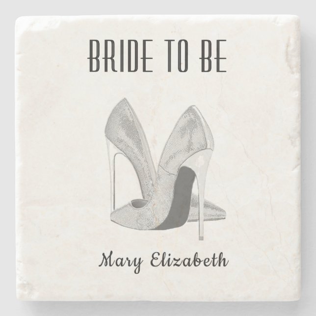 Silver Heels Bride to be Stenunderlägg (Framsidan)