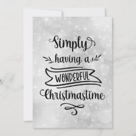 Silver helt enkelt att ha en underbar jultid julkort