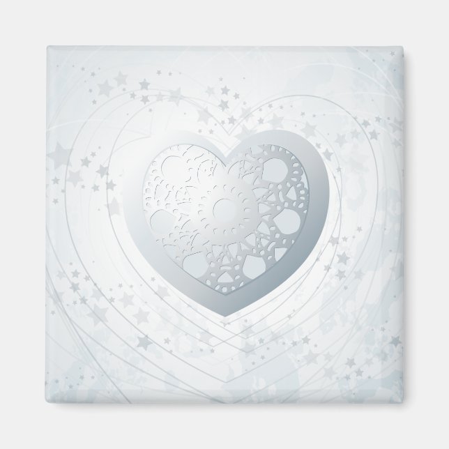 Silver hjärta, magnet (Framsidan)