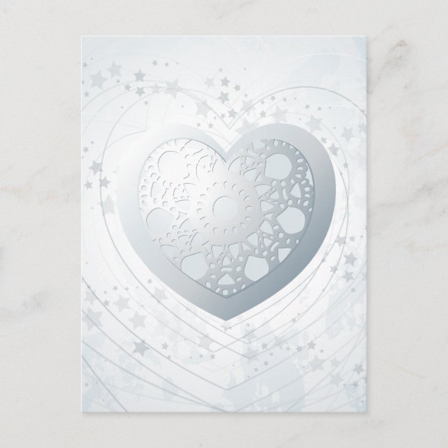 Silver hjärta, vykort (Framsida)