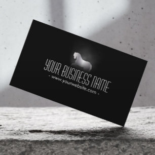 Silver Horse Equine Professionell Black Visitkort