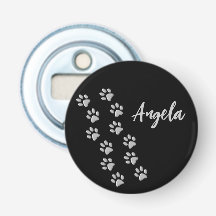 Silver Hund Tassar svart bakgrund Skriv ut Mönster