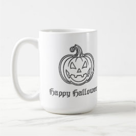 Silver Jack O'Lantern Halloween Kaffemugg