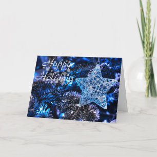 Silver julstjärna i Betlehem Ornament Helgkort