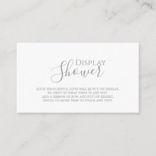Silver Kalligrafi Display Duschkort Tilläggskort