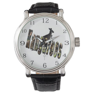 Silver Kangaroo och Kangaroos Logotyp Armbandsur