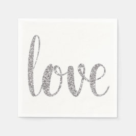 Silver kärlek, blöjblöjor, glitter pappersservett