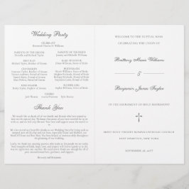 Silver katolsk bröllopsmässa Ceremoni Program
