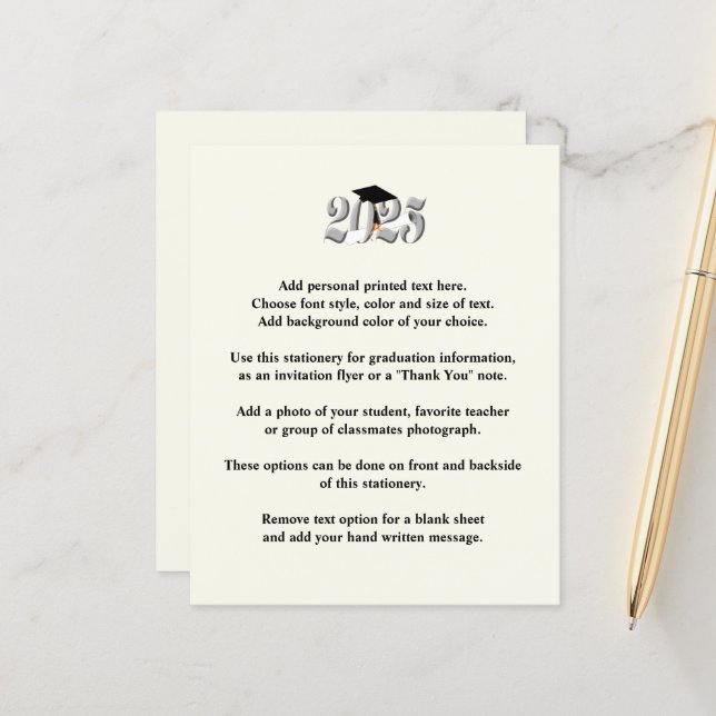 Silver-klass 2025 Studenten-meddelande (Fram/Back In Situ)