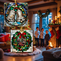 Silver Klockor Faux-glasskiktat glas