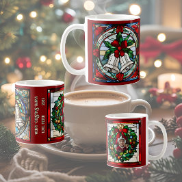 Silver Klockor Faux-glasskiktat glas Kaffemugg