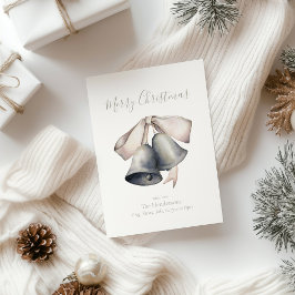 Silver Klockor jul Julkort